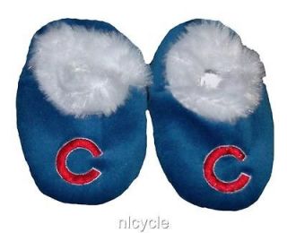 Chicago CUBS MLB Blue BABY SLIPPERS S M L XL Months NEW