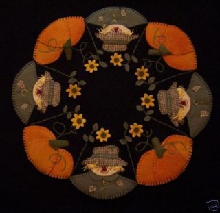 Scarecrow Jack Wool Penny Rug Candle Mat *PATTERN*