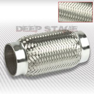 STAINLESS STEEL DOUBLE BRAIDED 4.25 FLEX PIPE EXHAUST 