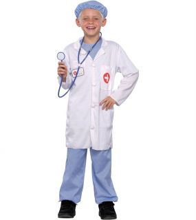 DOCTOR Scrubs Lab Coat Child Costume Surgeon Kids Dress Up
