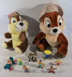 Large Lot of Disney Chip and Dale Rescue Ranger plush toys figures A