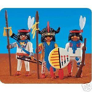 Playmobil Cowboy 7659 Western 3 Indian Warriors NEW