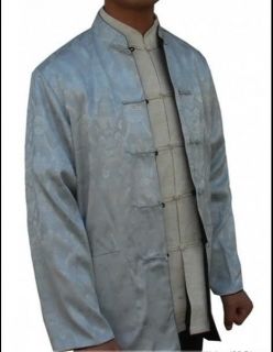Double face Chinese mens silk clothing jacket/coat SZ: M L XL XXL 