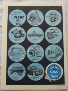 1955 GMC TRUCKS PICK UP BLUE CHIP CANADA ALL NEW FEATURES SHOWN NICE 