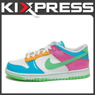 Nike Dunk Low GS White/Neo Lime Chlorine Blue Pink