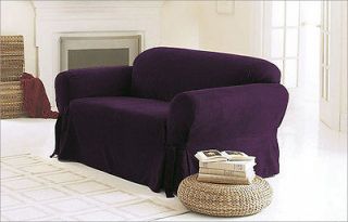 Soft Heavy Micro Suede Purple COUCH/SOFA Cover SlipCover