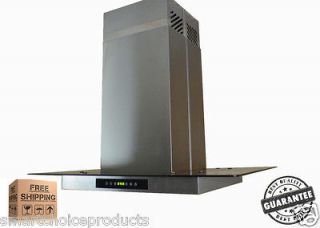   Glass Stainless Steel Island Mount Range Hood S610iS3 75 Stove Vents