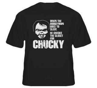 Childs Play Chucky Horror Movie Boogie Man Closet Scary T Shirt
