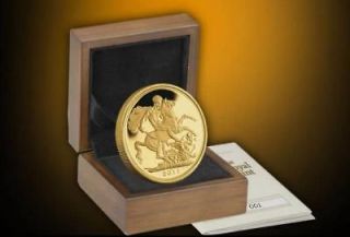 NEW 2011 QE2 GOLD PROOF HALF SOVEREIGN (BOXED + COA)