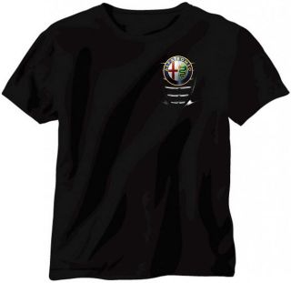 ALFA ROMEO BLACK CLASSIC T SHIRT   UNIQUE LTD EDITION DESIGN!!!
