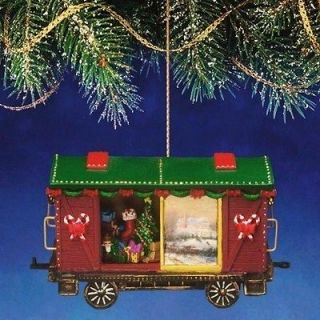   Kinkade HOMETOWN MEMORIES Illuminated Christmas Express Train Ornament