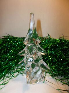 MURANO Art Glass Christmas Tree 7 CRYSTAL CLEAR