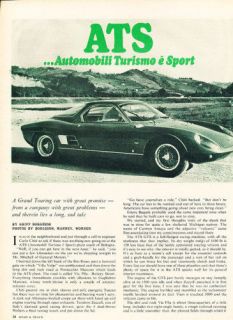 1964 ATS GTS Sportscar Original Classic Article P53