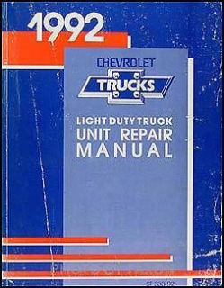 1992 Chevy Engine Transmission Rebuild Manual S10 K5 Blazer Pickup 