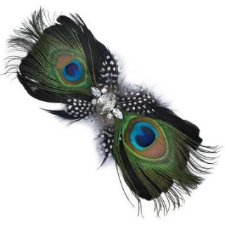 Avanti Peacock Feather Bow Brooch/Hair Clip Accessory   Each 