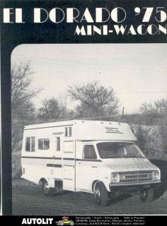 1975 El Dorado Mini Wagon Motorhome RV Brochure