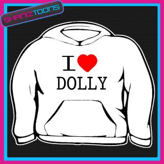 LOVE HEART DOLLY HOODIE ALL SIZES & COLOURS