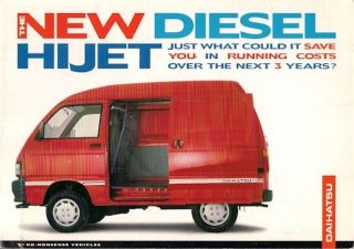 Daihatsu Hijet Diesel Van 1995 96 UK Market Sales Brochure