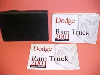 2001 DODGE RAM TRUCK OWNERS MANUAL SERVICE GUIDE KIT 01
