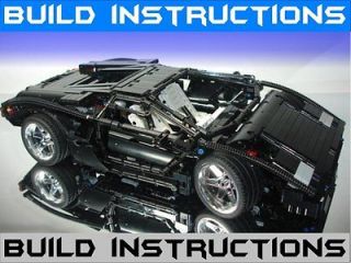 Lego Technic Car Racer Lamborghini Countach BUILD INSTRUCTIONS Custom 