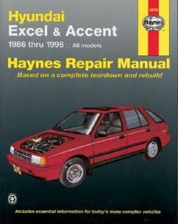 Hyundai Excel & Accent Repair Manual 1986 1998