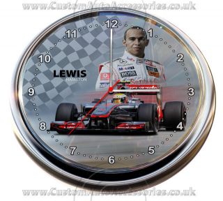 Formula 1 F1 Lewis Hamilton Mclaren Wall Clock   Various Colours 