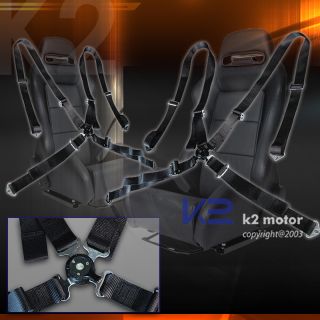   CAMLOCK JDM RACING SEAT BELTS BLACK MX6 MX 5 MAZDA (Fits: Corolla