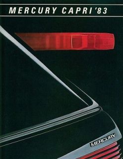 1983 Mercury Capri 12 Page Brochure  L GS RS Black Magic  Nice