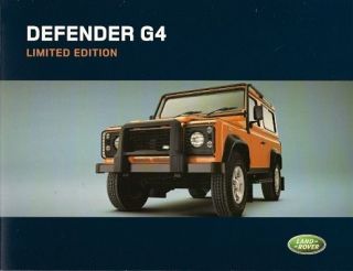 Land Rover Defender G4 Limited Edition 2003 UK Market Sales Brochure