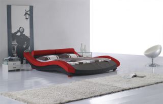 Maybach Red / Black Modern Leather Bed