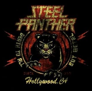 STEEL PANTHER cd lgo DEATH TO ALL BUT METAL Official SHIRT LRG new
