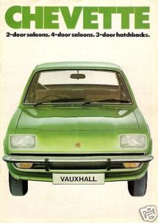 Vauxhall Chevette E L GL GLS 1976 77 UK Market Brochure