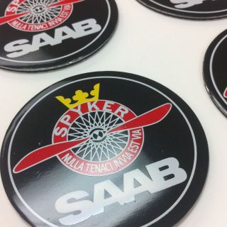 Saab Emblem Badge Wheel Rim Sticker Hub Steering 900 2000 Symbol 