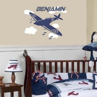 Vintag Aviator AiRpLaNe wall decals   Match your crib bedding set 