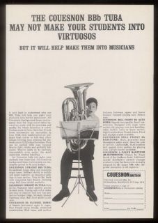 1967 Gretsch Couesnon BBb tuba photo print ad