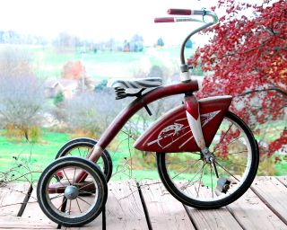 Vintage Red Evans Tricycle With Space Age Fender **LOCAL PICK UP**