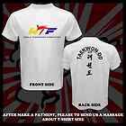 WTF World Taekwondo Federation Korean Martial White Tee T Shirt Size S 