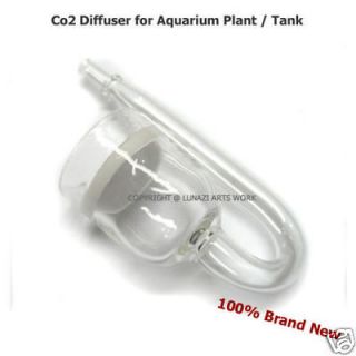 Clear Glass CO2 System Diffuser for Plant s Aquarium Tank and PH 