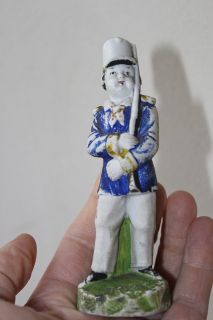 Vintage soldier bisque figurine porcelain antique gun rifle rare