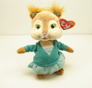 ELEANOR TY Beanie Babies from Alvin and The Chipmunks Squeakquel Movie