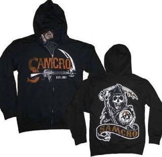 NEW Sons OF Anarchy Authentic SAMCRO Hoodie Full Zip hooded sweatshirt 
