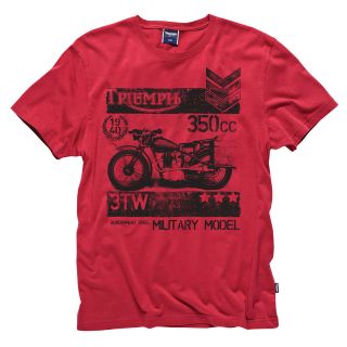 TRIUMPH MILITARY T SHIRT RED NEW FOR 2012 PERFECT GIFT MOST SIZES