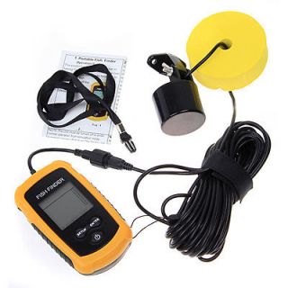   100M Portable LCD Sonar Sensor Fish Finder Fishfinder Alarm Transducer