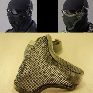   Face coverage Metal Mesh Protector Mask Protective Gear airsoft BLK
