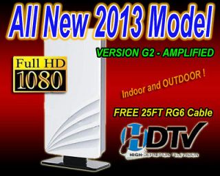 NEW AMPLIFIED OUTDOOR INDOOR HDTV UHF DTV ANTENNA TV HD NO ROTOR 25FT 