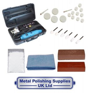 Jewellery Polishing 24pc Kit & Silverline 135w Professional Hobby Tool 