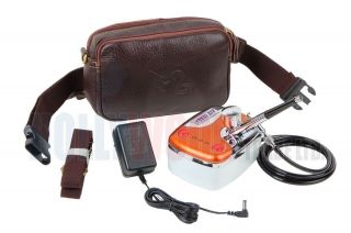 Airbrush Make Up / Beauty Compressor Set 3 With Leather Case