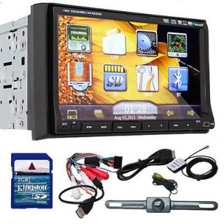   In Dash 2 Din Car Stereo DVD Player GPS Navigation 3D Bluetooth+CAM
