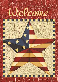 Patriotic Barn Star Americana Flag By Custom Decor Welcome