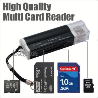 USB2.0 All in 1 Multi Memory Card Reader for Micro SD SDHC MS TF SD M2 